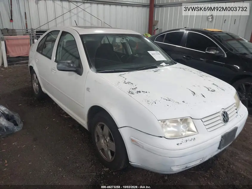 VOLKSWAGEN JETTA 2002, VIN 3VWSK69M92M003732