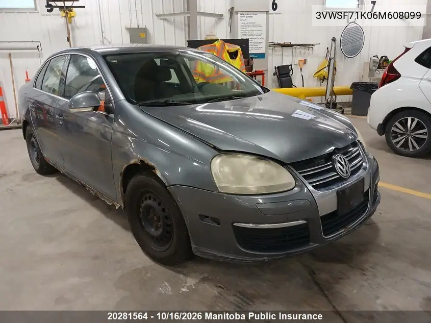 2006 VOLKSWAGEN JETTA VIN 3VWSF71K06M608099 — фото 2