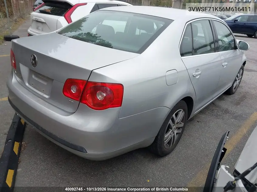 2006 VOLKSWAGEN JETTA VIN 3VWSF71K56M616411 — фото 4