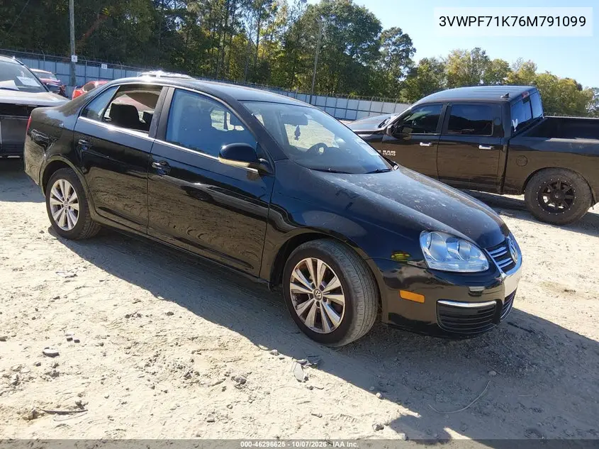 VOLKSWAGEN JETTA 2006, VIN 3VWPF71K76M791099