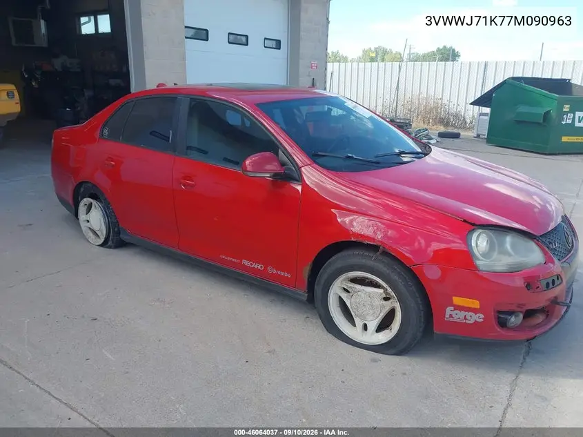 VOLKSWAGEN JETTA 2007, VIN 3VWWJ71K77M090963