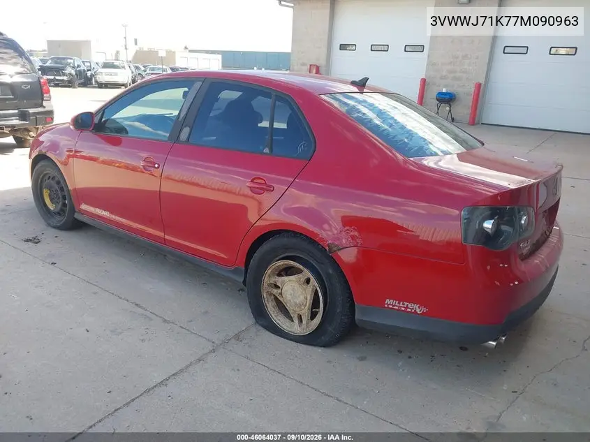 2007 VOLKSWAGEN JETTA VIN 3VWWJ71K77M090963 — фото 3