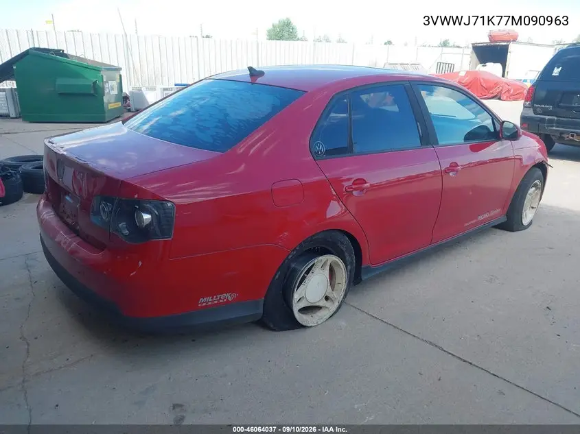 2007 VOLKSWAGEN JETTA VIN 3VWWJ71K77M090963 — фото 4