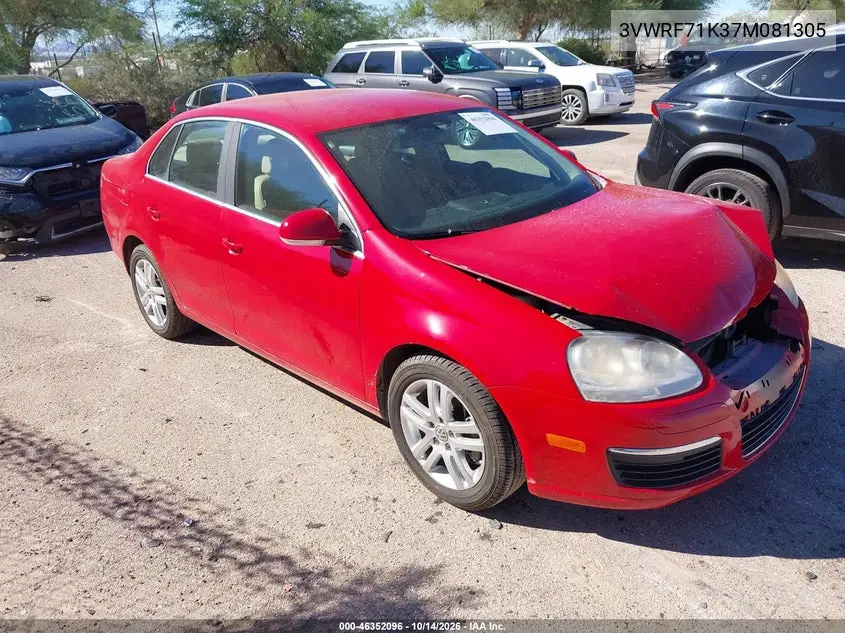 VOLKSWAGEN JETTA 2007, VIN 3VWRF71K37M081305