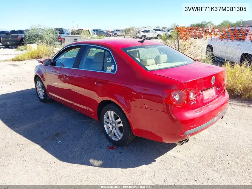 2007 VOLKSWAGEN JETTA VIN 3VWRF71K37M081305 — фото 3