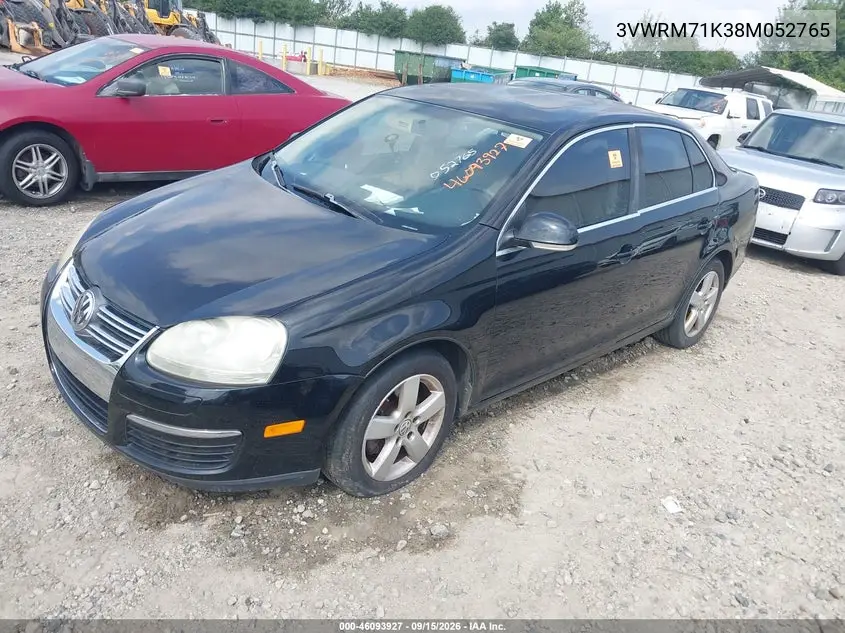 2008 VOLKSWAGEN JETTA VIN 3VWRM71K38M052765 — фото 2