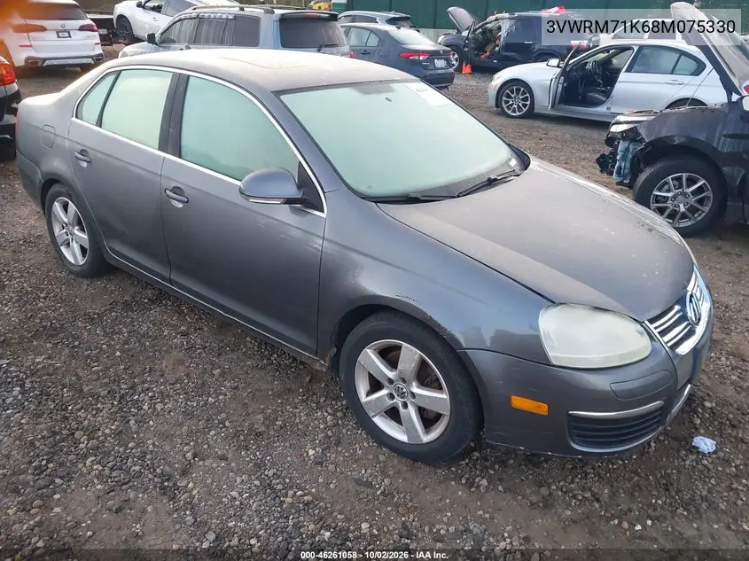 VOLKSWAGEN JETTA 2008, VIN 3VWRM71K68M075330