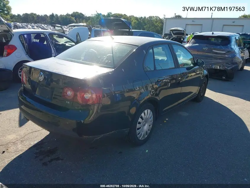 2008 VOLKSWAGEN JETTA VIN 3VWJM71K78M197563 — фото 4