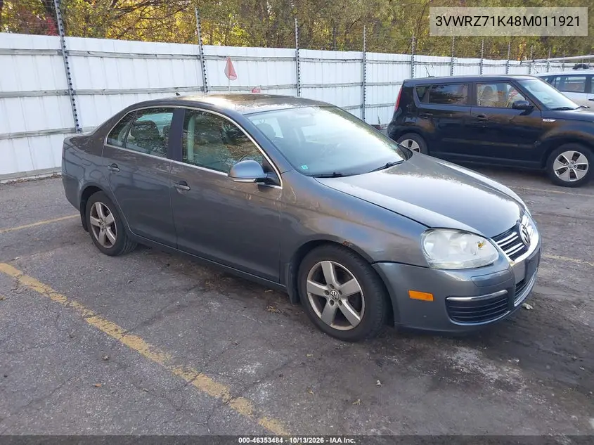 VOLKSWAGEN JETTA 2008, VIN 3VWRZ71K48M011921