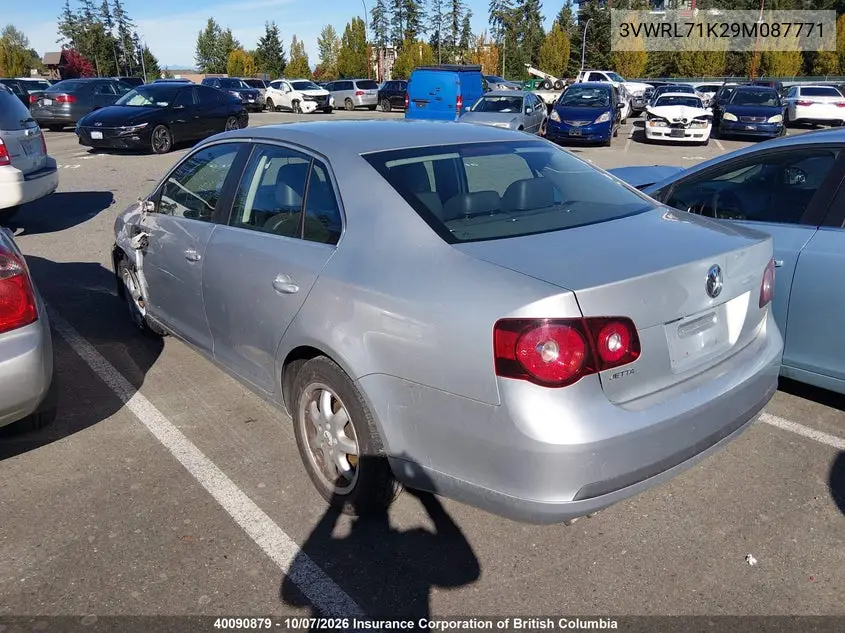 2009 VOLKSWAGEN JETTA VIN 3VWRL71K29M087771 — фото 3