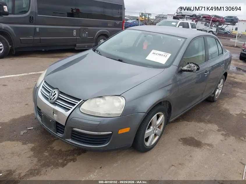 2009 VOLKSWAGEN JETTA VIN 3VWJM71K49M130694 — фото 2