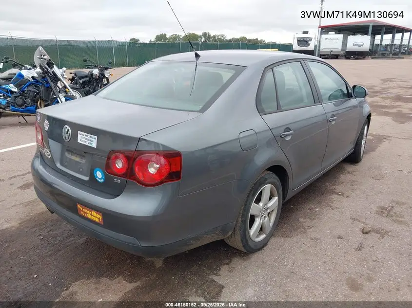2009 VOLKSWAGEN JETTA VIN 3VWJM71K49M130694 — фото 4