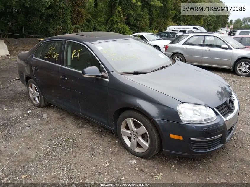 VOLKSWAGEN JETTA 2009, VIN 3VWRM71K59M179986