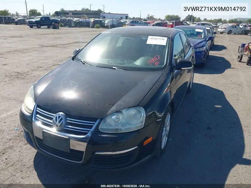 2009 VOLKSWAGEN JETTA VIN 3VWRZ71KX9M014792 — фото 2