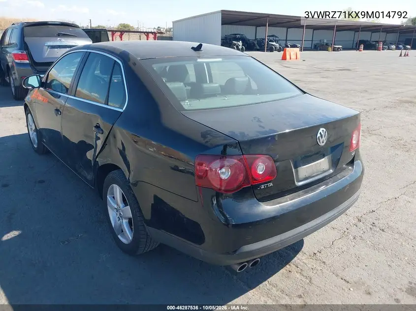 2009 VOLKSWAGEN JETTA VIN 3VWRZ71KX9M014792 — фото 3