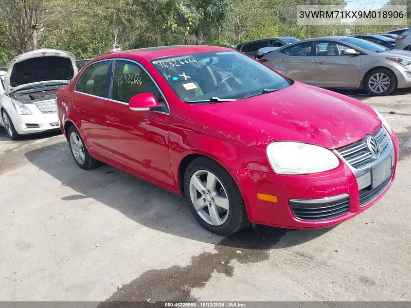VOLKSWAGEN JETTA 2009, VIN 3VWRM71KX9M018906