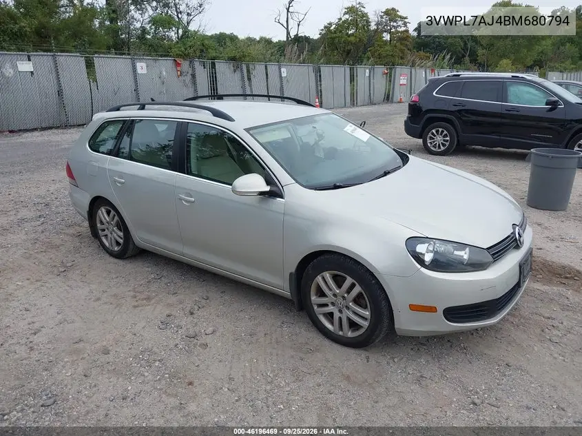 VOLKSWAGEN JETTA 2011, VIN 3VWPL7AJ4BM680794