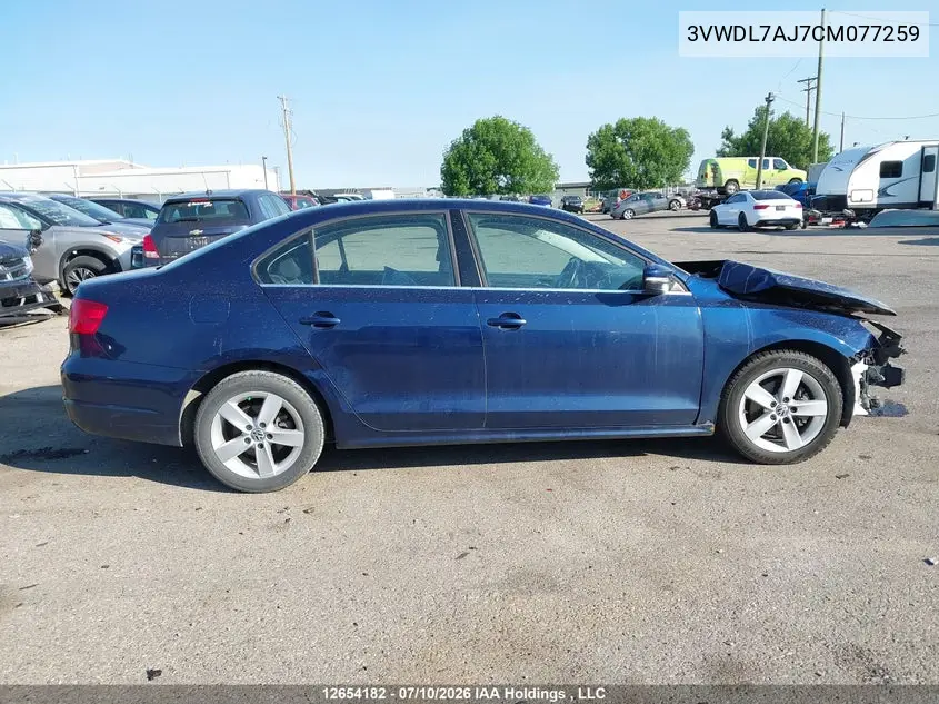 2012 VOLKSWAGEN JETTA VIN 3VWDL7AJ7CM077259 — фото 12