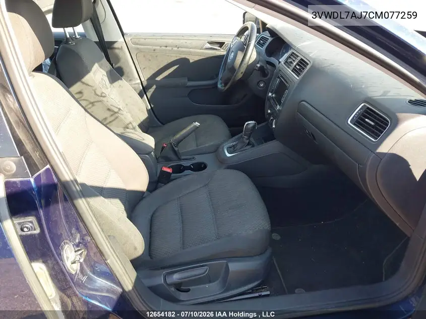 2012 VOLKSWAGEN JETTA VIN 3VWDL7AJ7CM077259 — фото 5