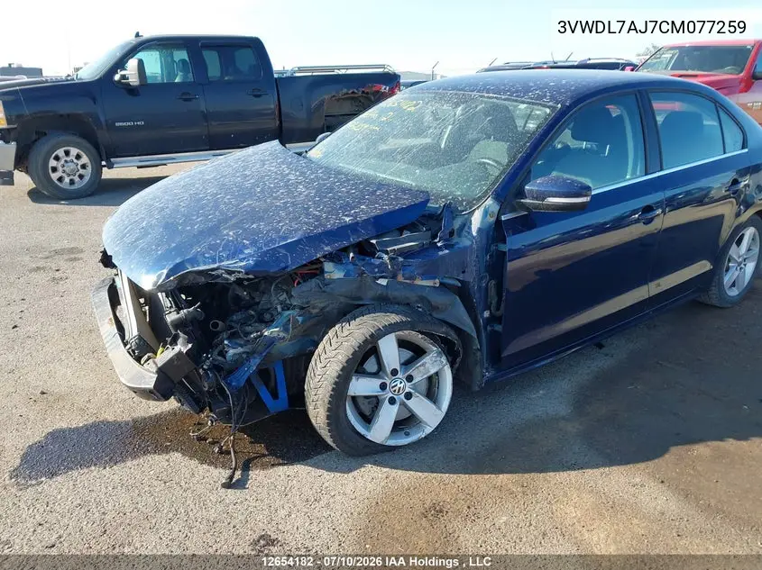 2012 VOLKSWAGEN JETTA VIN 3VWDL7AJ7CM077259 — фото 6