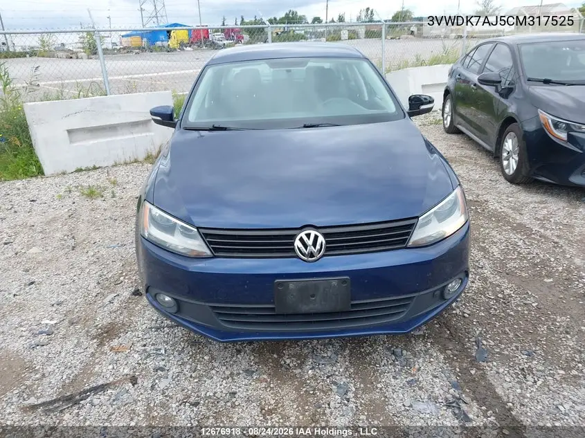 2012 VOLKSWAGEN JETTA VIN 3VWDK7AJ5CM317525 — фото 12