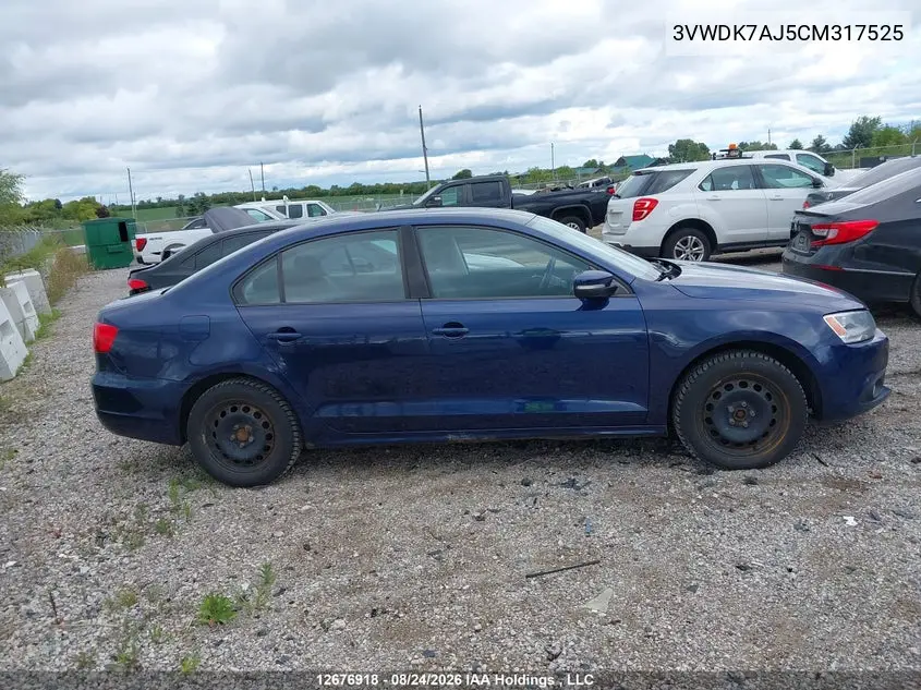 2012 VOLKSWAGEN JETTA VIN 3VWDK7AJ5CM317525 — фото 13