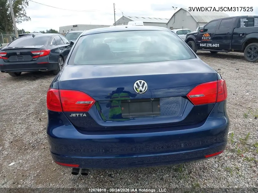2012 VOLKSWAGEN JETTA VIN 3VWDK7AJ5CM317525 — фото 16