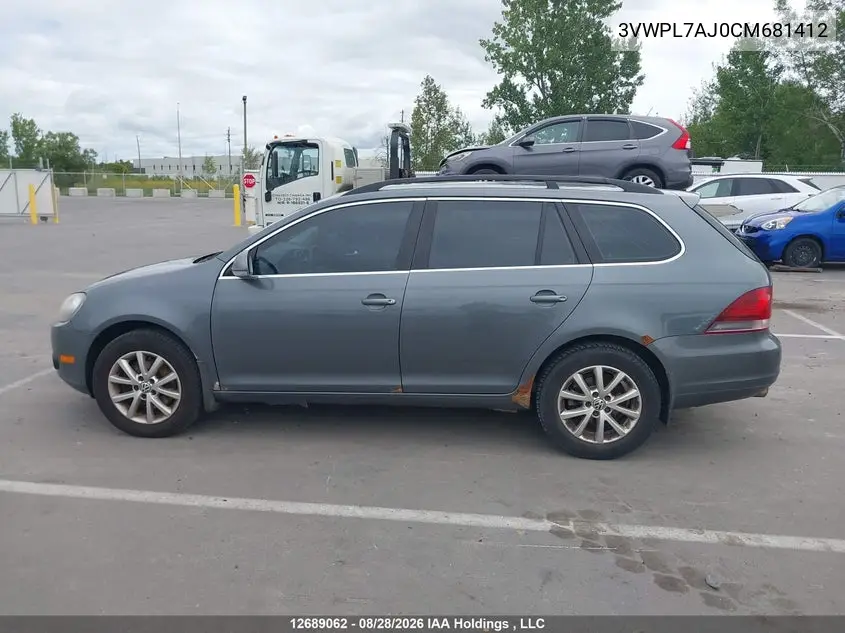 2012 VOLKSWAGEN JETTA VIN 3VWPL7AJ0CM681412 — фото 15
