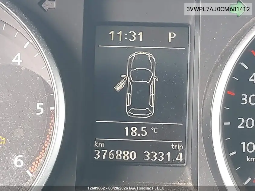 2012 VOLKSWAGEN JETTA VIN 3VWPL7AJ0CM681412 — фото 16