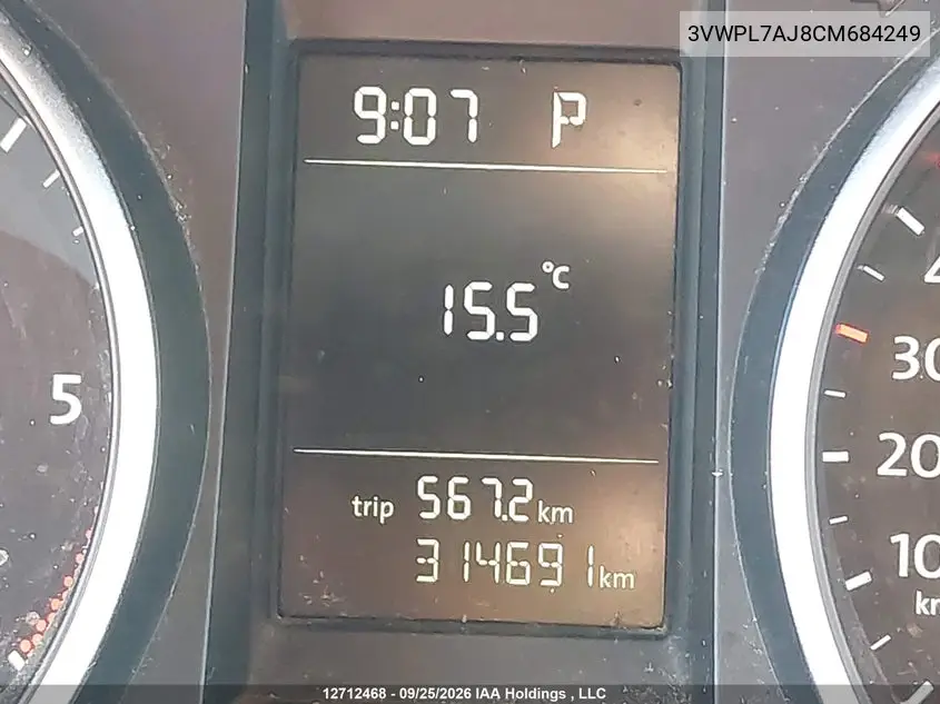 2012 VOLKSWAGEN JETTA VIN 3VWPL7AJ8CM684249 — фото 15