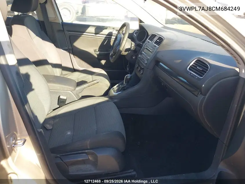 2012 VOLKSWAGEN JETTA VIN 3VWPL7AJ8CM684249 — фото 5