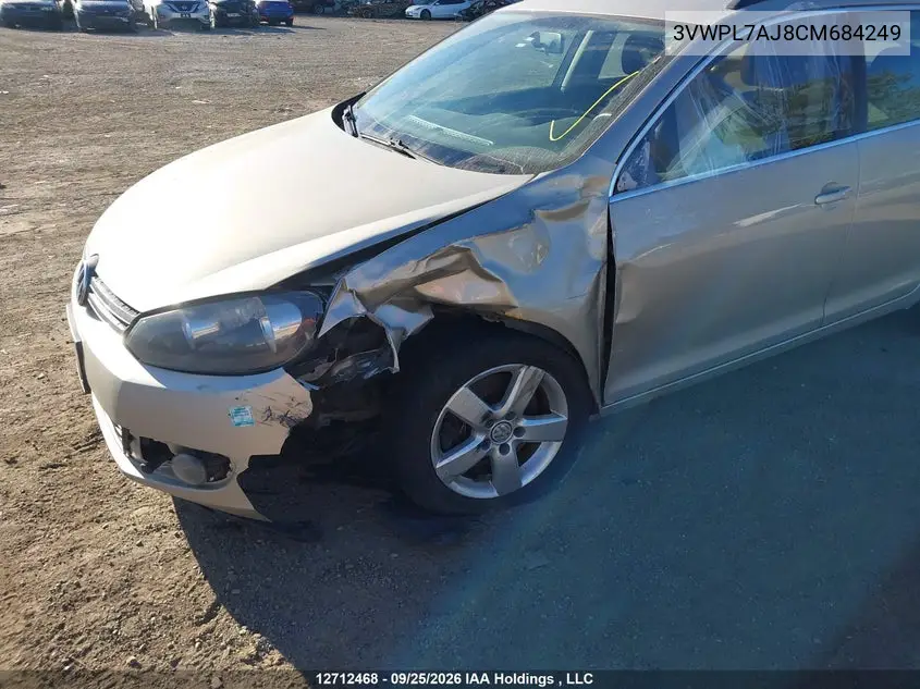 2012 VOLKSWAGEN JETTA VIN 3VWPL7AJ8CM684249 — фото 6