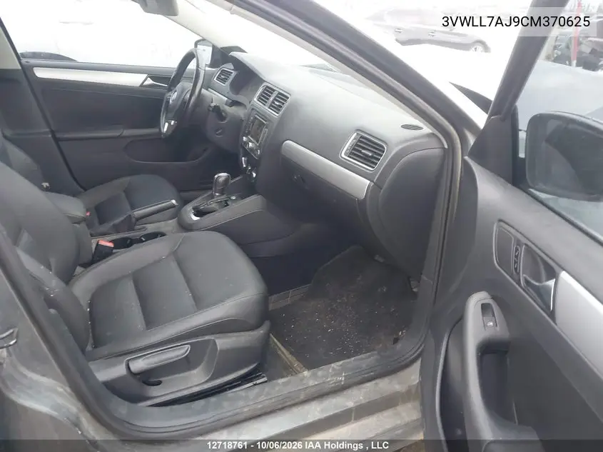 2012 VOLKSWAGEN JETTA VIN 3VWLL7AJ9CM370625 — фото 5