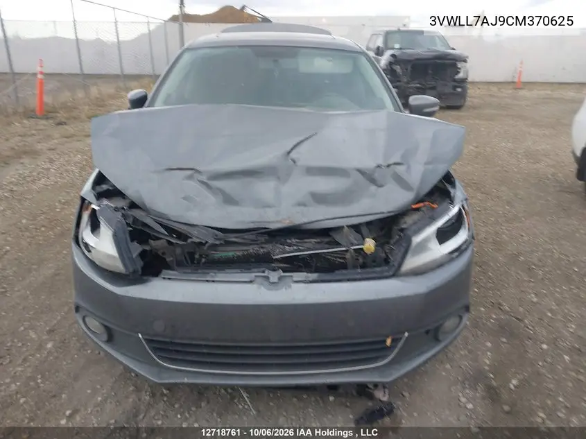 2012 VOLKSWAGEN JETTA VIN 3VWLL7AJ9CM370625 — фото 6