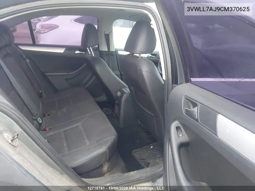 2012 VOLKSWAGEN JETTA VIN 3VWLL7AJ9CM370625 — фото 8