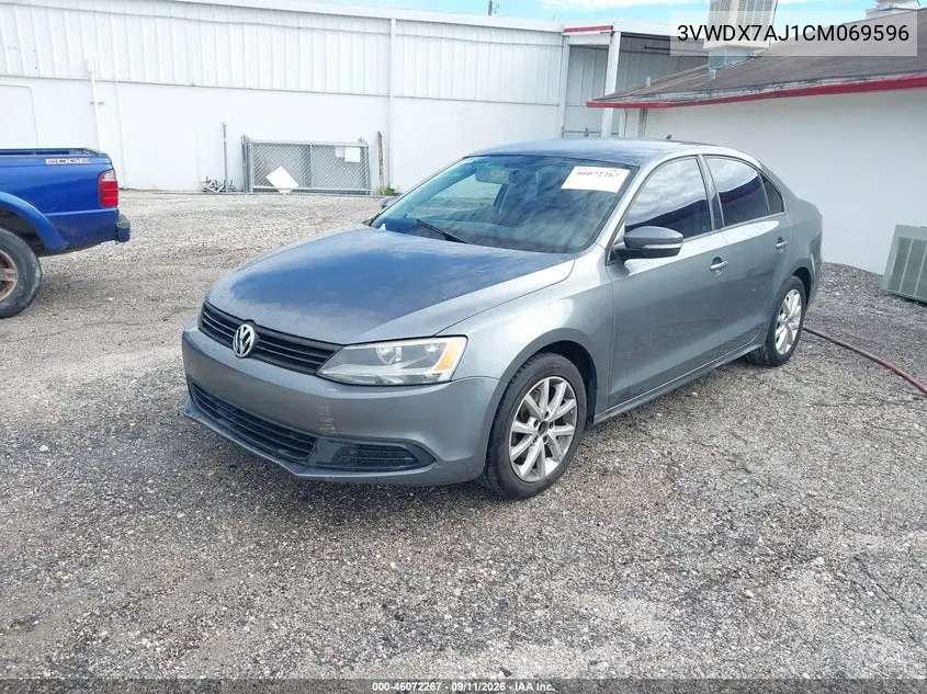 2012 VOLKSWAGEN JETTA VIN 3VWDX7AJ1CM069596 — фото 2
