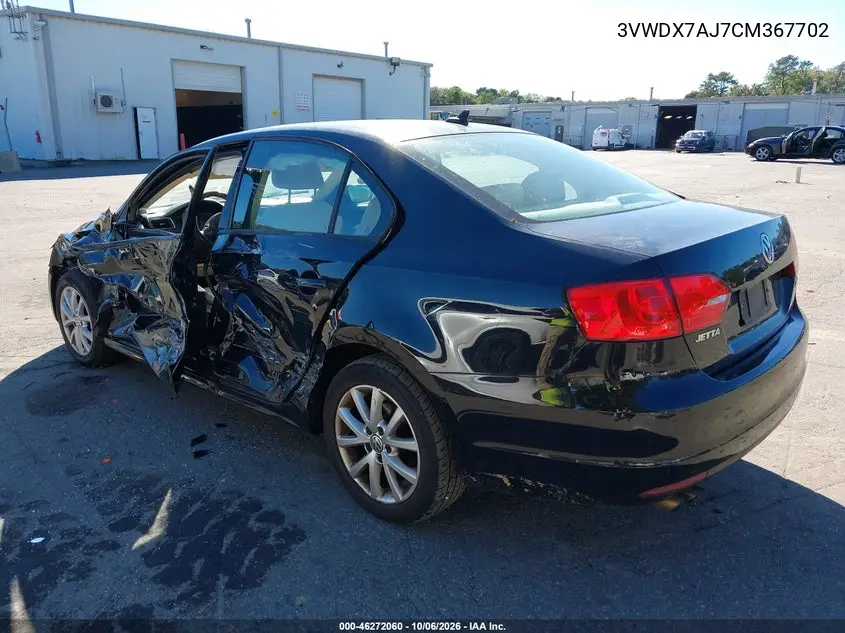 2012 VOLKSWAGEN JETTA VIN 3VWDX7AJ7CM367702 — фото 3