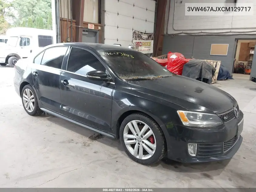 VOLKSWAGEN JETTA 2012, VIN 3VW467AJXCM129717