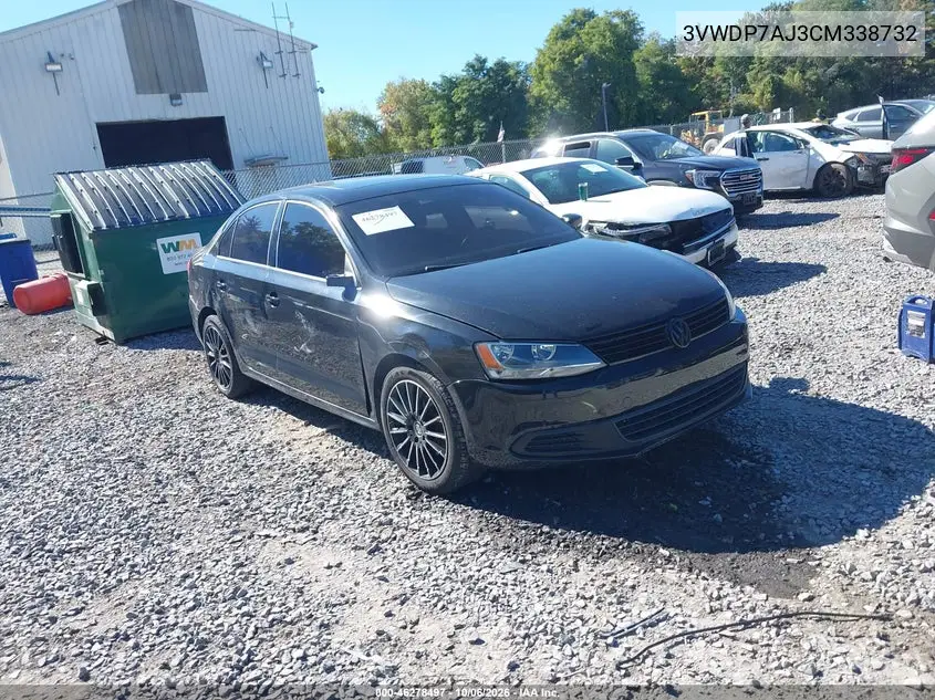 VOLKSWAGEN JETTA 2012, VIN 3VWDP7AJ3CM338732