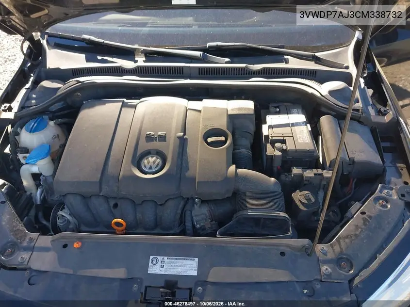 2012 VOLKSWAGEN JETTA VIN 3VWDP7AJ3CM338732 — фото 10