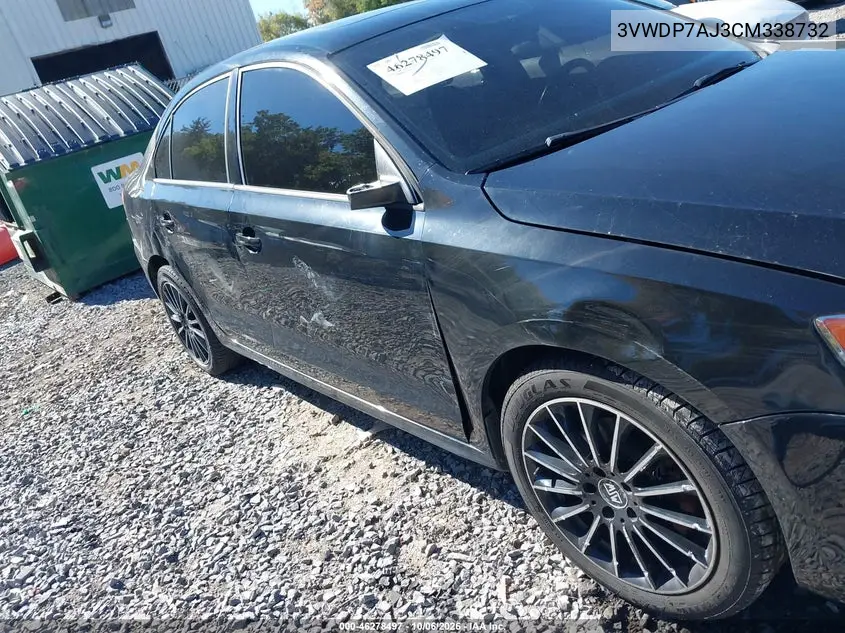 2012 VOLKSWAGEN JETTA VIN 3VWDP7AJ3CM338732 — фото 6