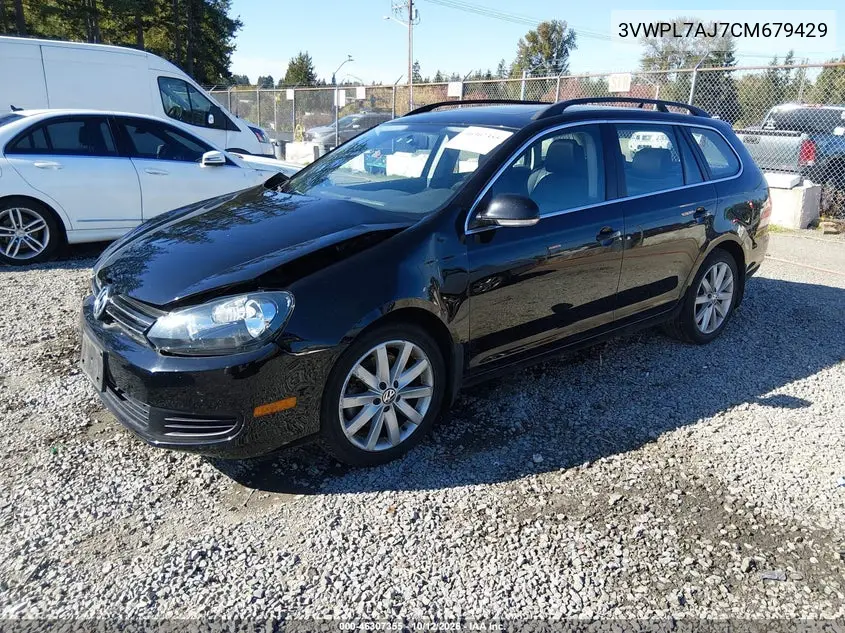2012 VOLKSWAGEN JETTA VIN 3VWPL7AJ7CM679429 — фото 2