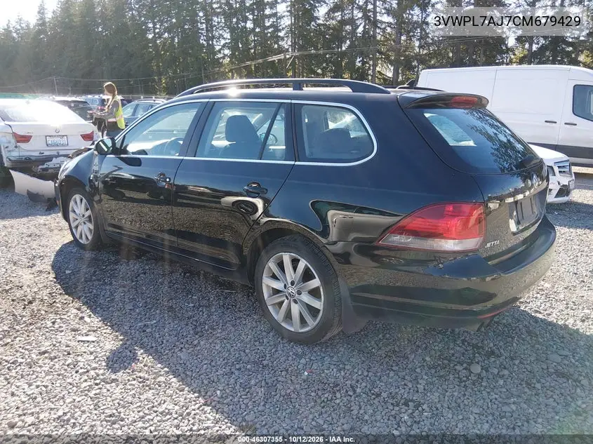 2012 VOLKSWAGEN JETTA VIN 3VWPL7AJ7CM679429 — фото 3