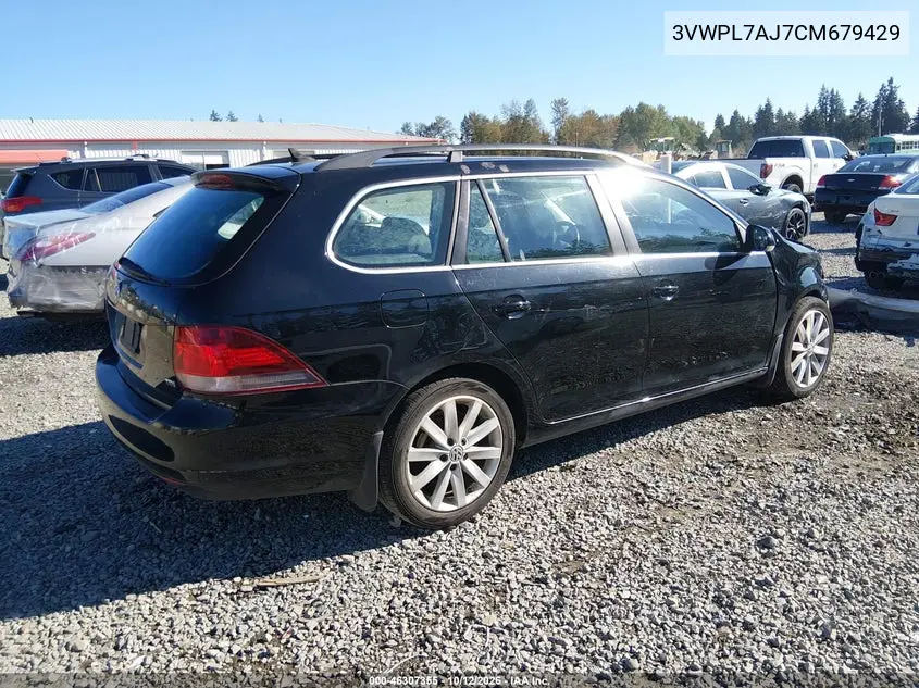 2012 VOLKSWAGEN JETTA VIN 3VWPL7AJ7CM679429 — фото 4