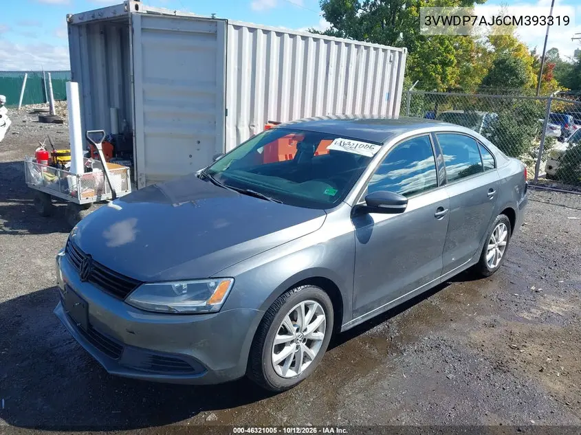 2012 VOLKSWAGEN JETTA VIN 3VWDP7AJ6CM393319 — фото 2