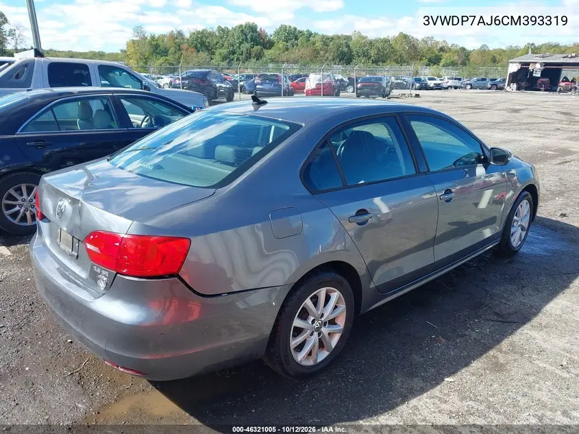 2012 VOLKSWAGEN JETTA VIN 3VWDP7AJ6CM393319 — фото 4