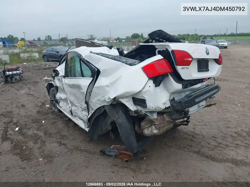 2013 VOLKSWAGEN JETTA VIN 3VWLX7AJ4DM450792 — фото 3