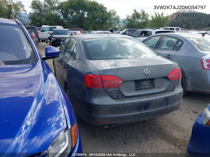 2013 VOLKSWAGEN JETTA VIN 3VW2K7AJ2DM354797 — фото 3