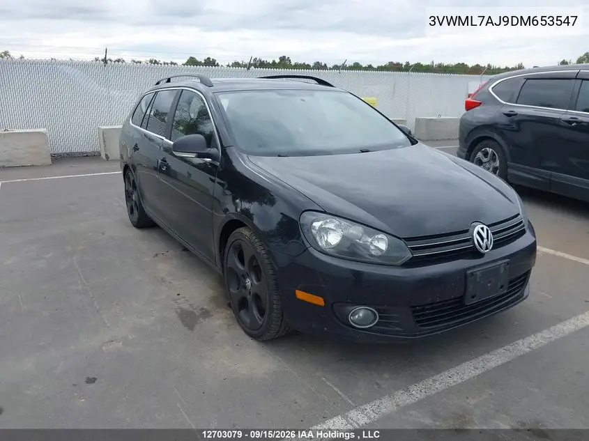 VOLKSWAGEN JETTA 2013, VIN 3VWML7AJ9DM653547