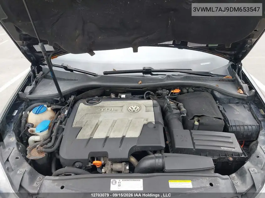 2013 VOLKSWAGEN JETTA VIN 3VWML7AJ9DM653547 — фото 10